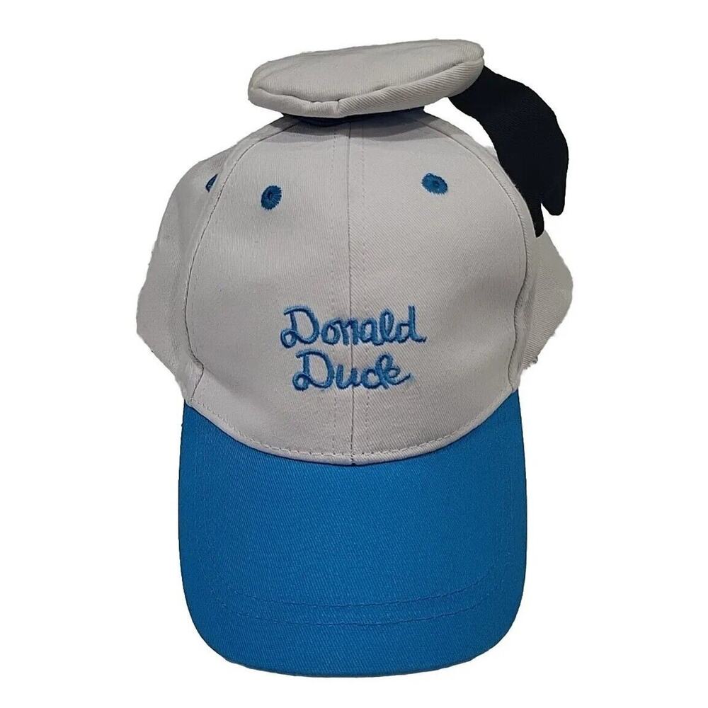 Donald Duck RARE Embroidered Sailor Hat with Ribbon White Blue Disneyworld